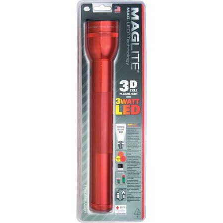 3D Cell LED Flashlight Red