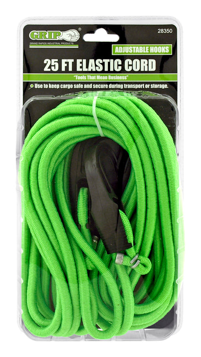 25' Elastic Bungee Cord with Adjustable Hooks - Comes in Assorted...