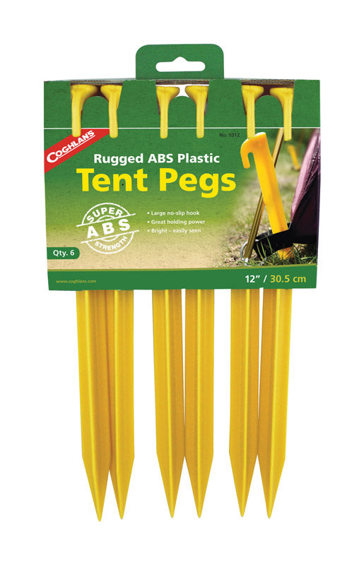 Tent Pegs Plstc12" 6Pk