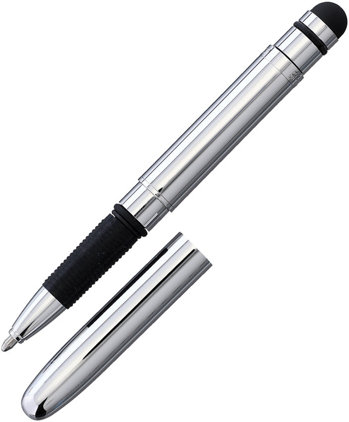 Chrome Bullet Grip Pen w/ Styl