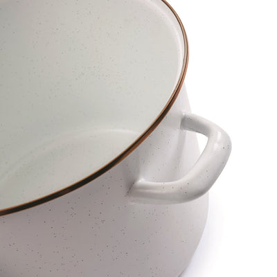 Enamel Stock Pot Eggshell